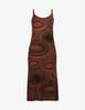 House of Sunny Hockney Dress - Chocolate - Thumbnail 1