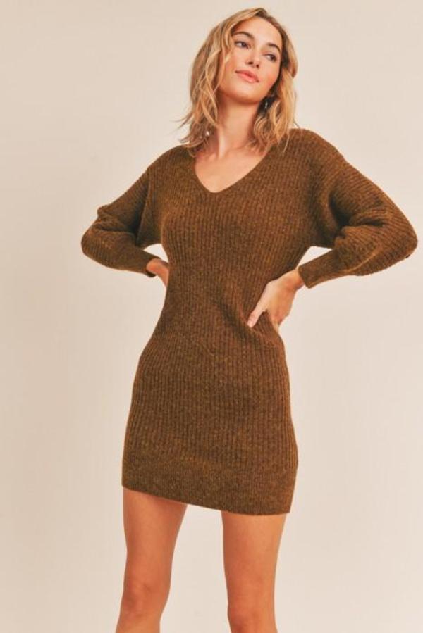 brown dress casual shoes Brown Cable Knit Dolman Sleeve Maternity Sweater Mini Dress  PinkBlush