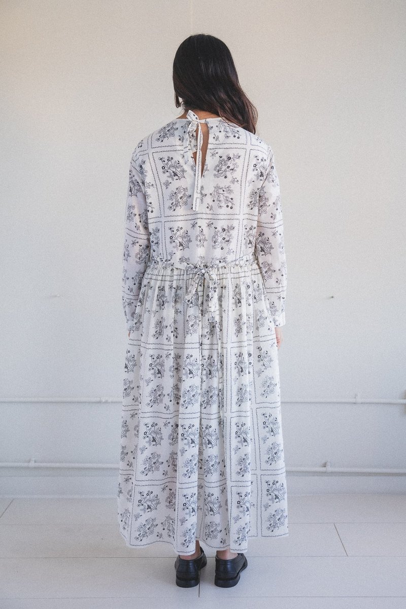 Sara Lanzi Long Apron Dress - Wild Berry Print