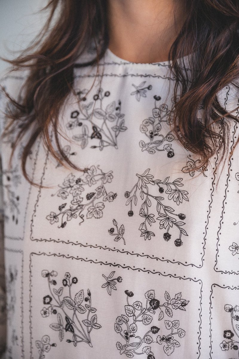 Sara Lanzi Long Apron Dress - Wild Berry Print