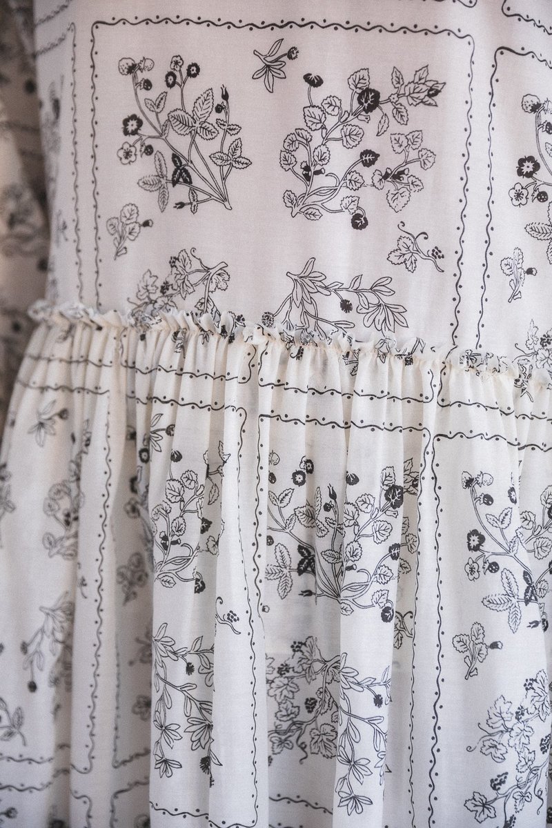 Sara Lanzi Long Apron Dress - Wild Berry Print