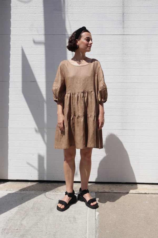 Bronze Age Nati Linen Dress - Toast on Garmentory Bronze Age Nati Linen Dress - Toast on Garmentory