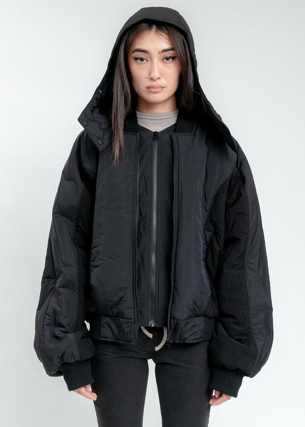 Hyein Seo Hooded Bomber - Black | Garmentory