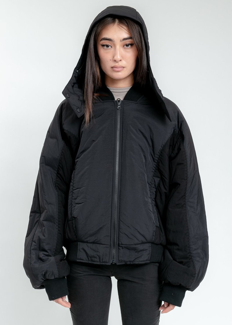 Hyein Seo Hooded Bomber - Black | Garmentory