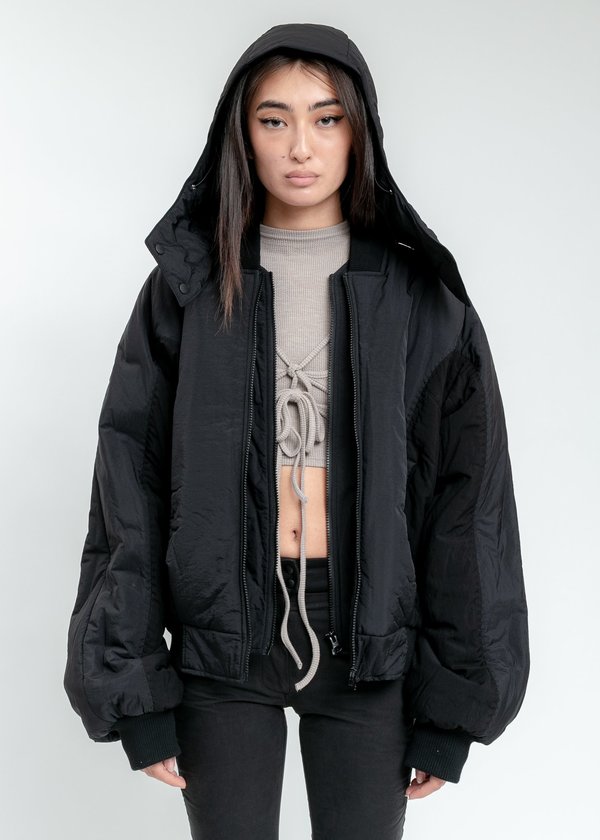 Hyein Seo Hooded Bomber - Black | Garmentory