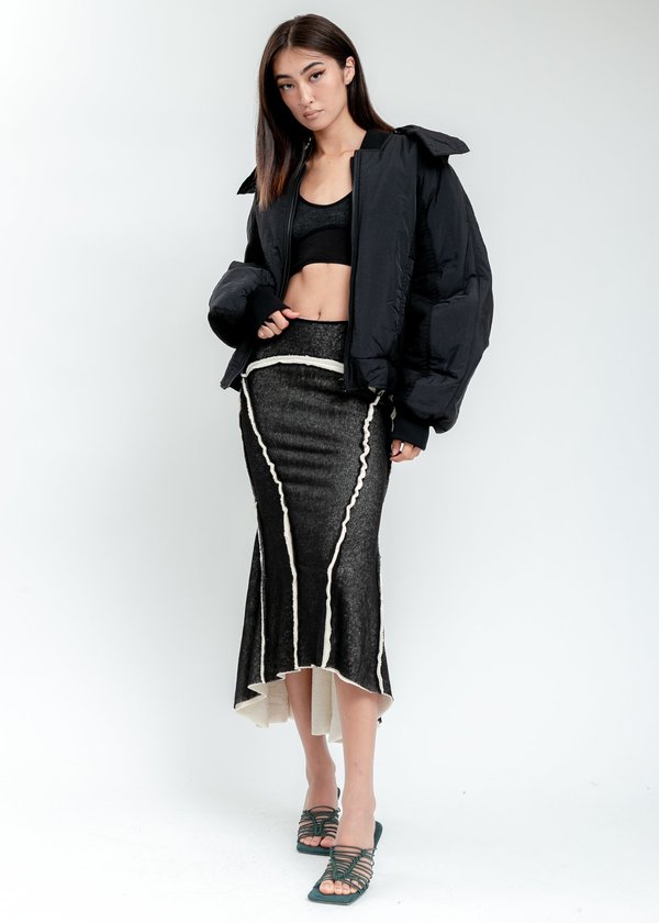 Hyein Seo Hooded Bomber - Black | Garmentory
