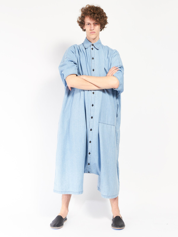 69 Big Button Up Jumpsuit - Denim | Garmentory