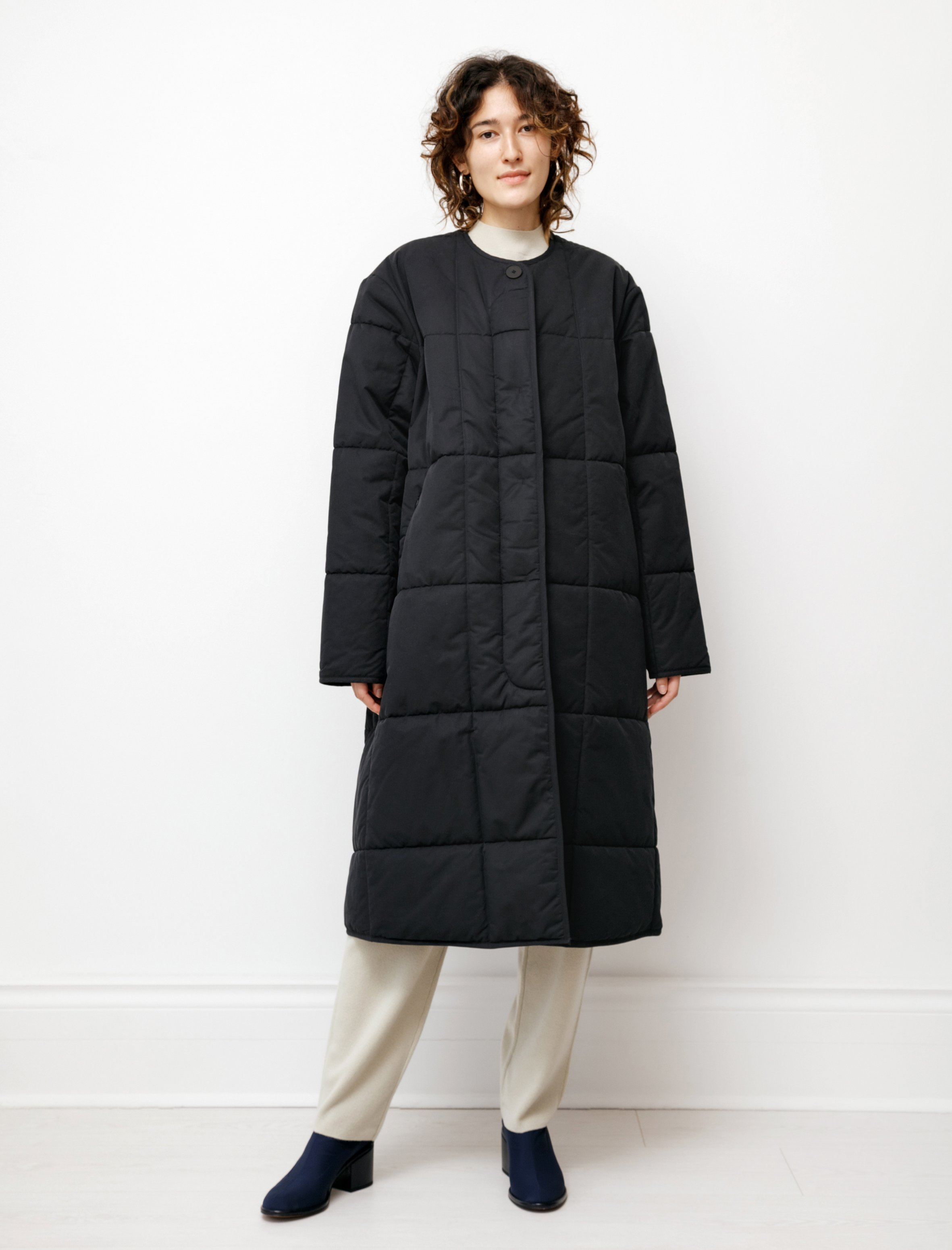 ジャケット・アウター STUDIO NICHOLSON PIEPER PADDED COAT Studio Nicholson Pieper Padded Coat - Dark Navy | Garmentory