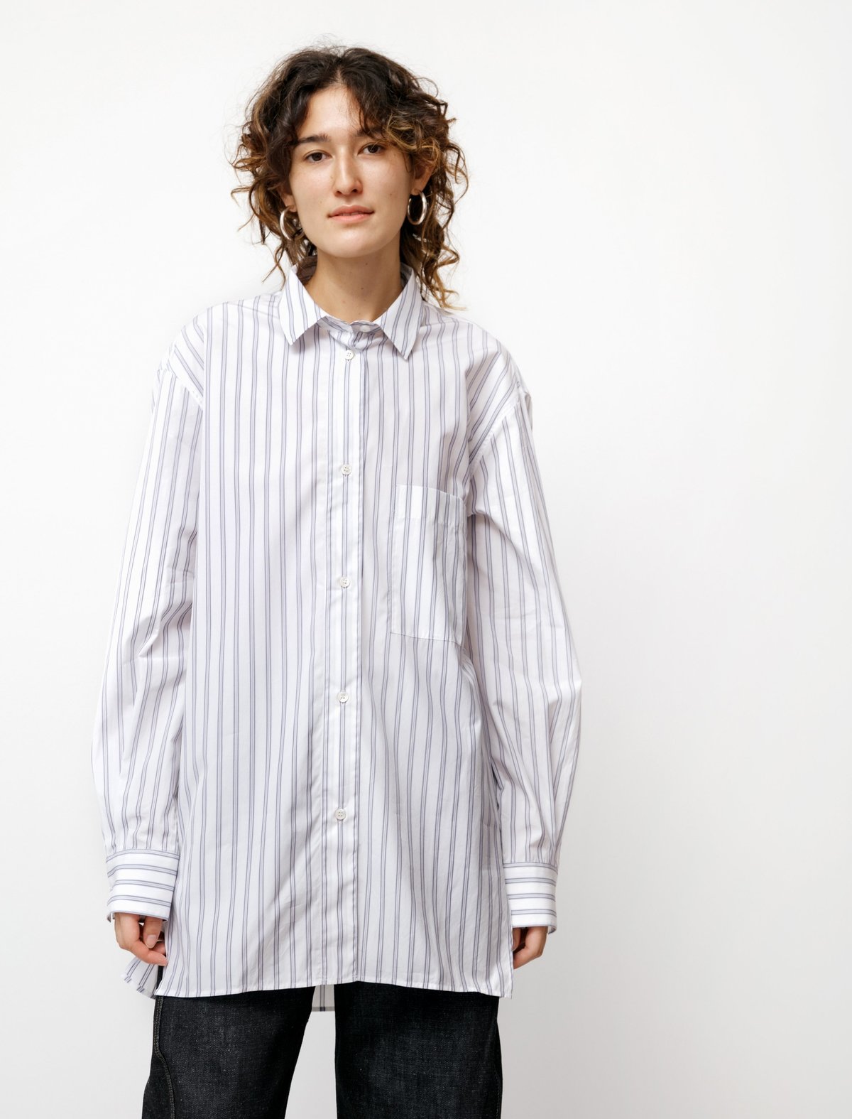 Tシャツ・カットソー STUDIO NICHOLSON LONG SLEEVE STRIPE SHIRT Wirthe-Multi-Stripe-Shirt-