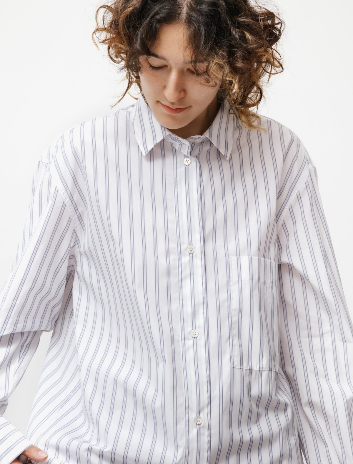 Tシャツ・カットソー STUDIO NICHOLSON LONG SLEEVE STRIPE SHIRT Wirthe-Multi-Stripe-Shirt-