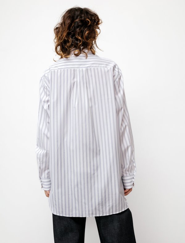 Studio Nicholson Wirthe Multi Stripe Shirt - White | Garmentory
