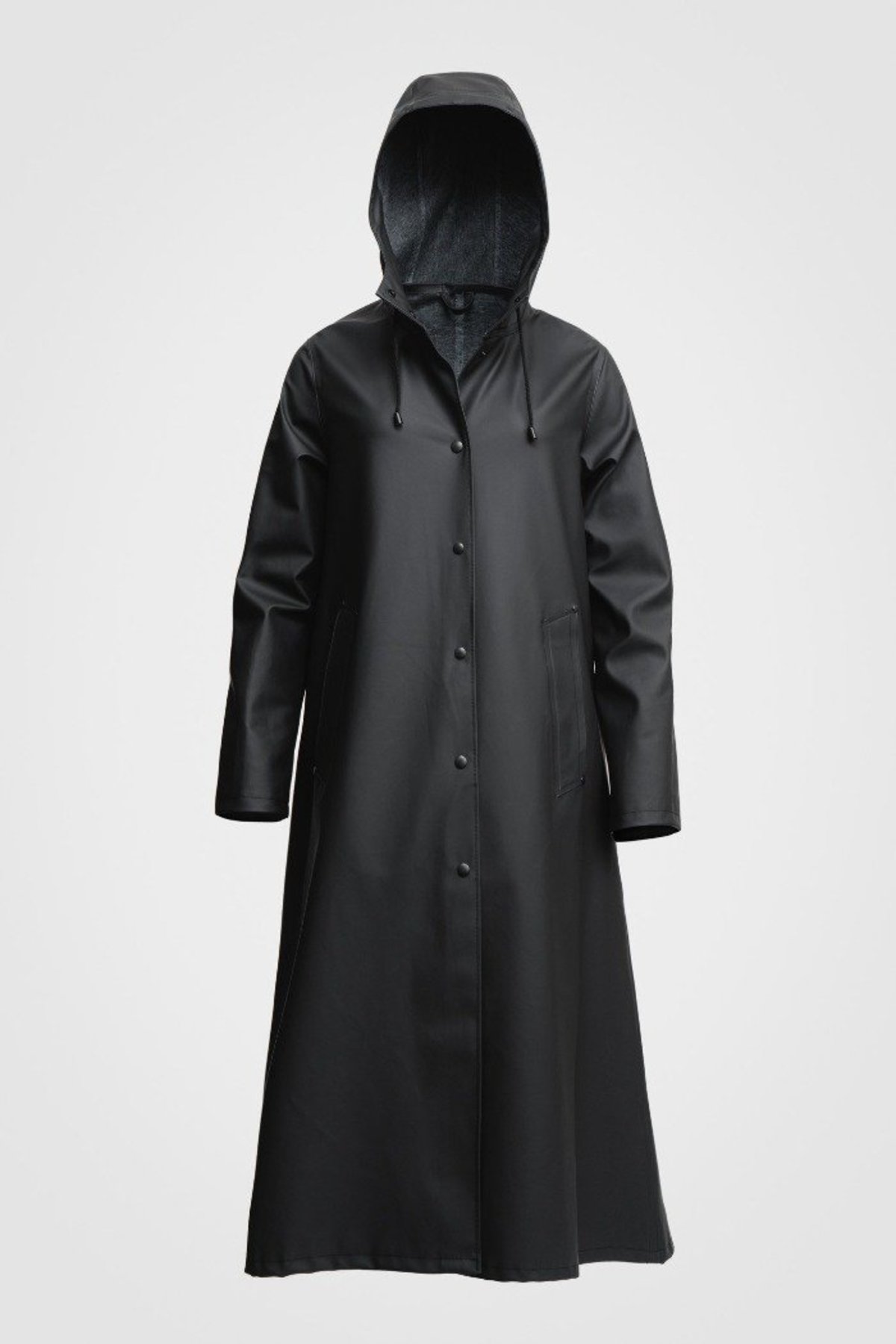 Stutterheim Mosebacke Long Rain Jacket - Black | Garmentory