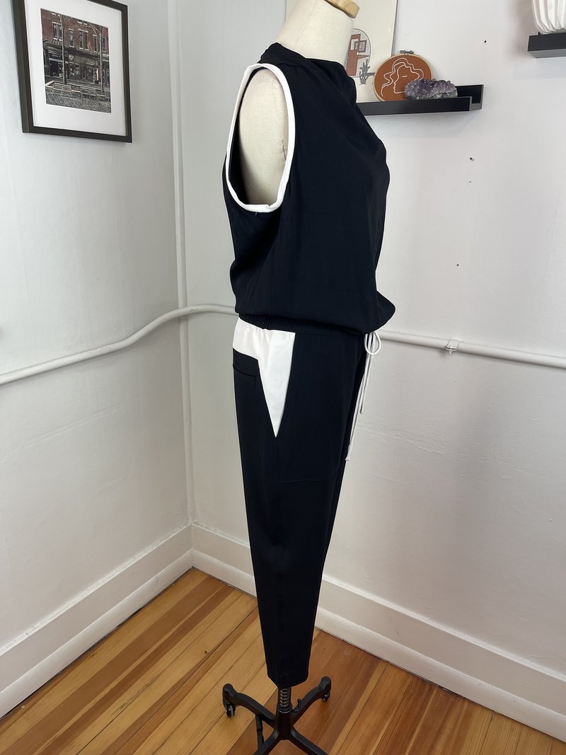[pre-loved] Helmut Lang Jumpsuit Black/White