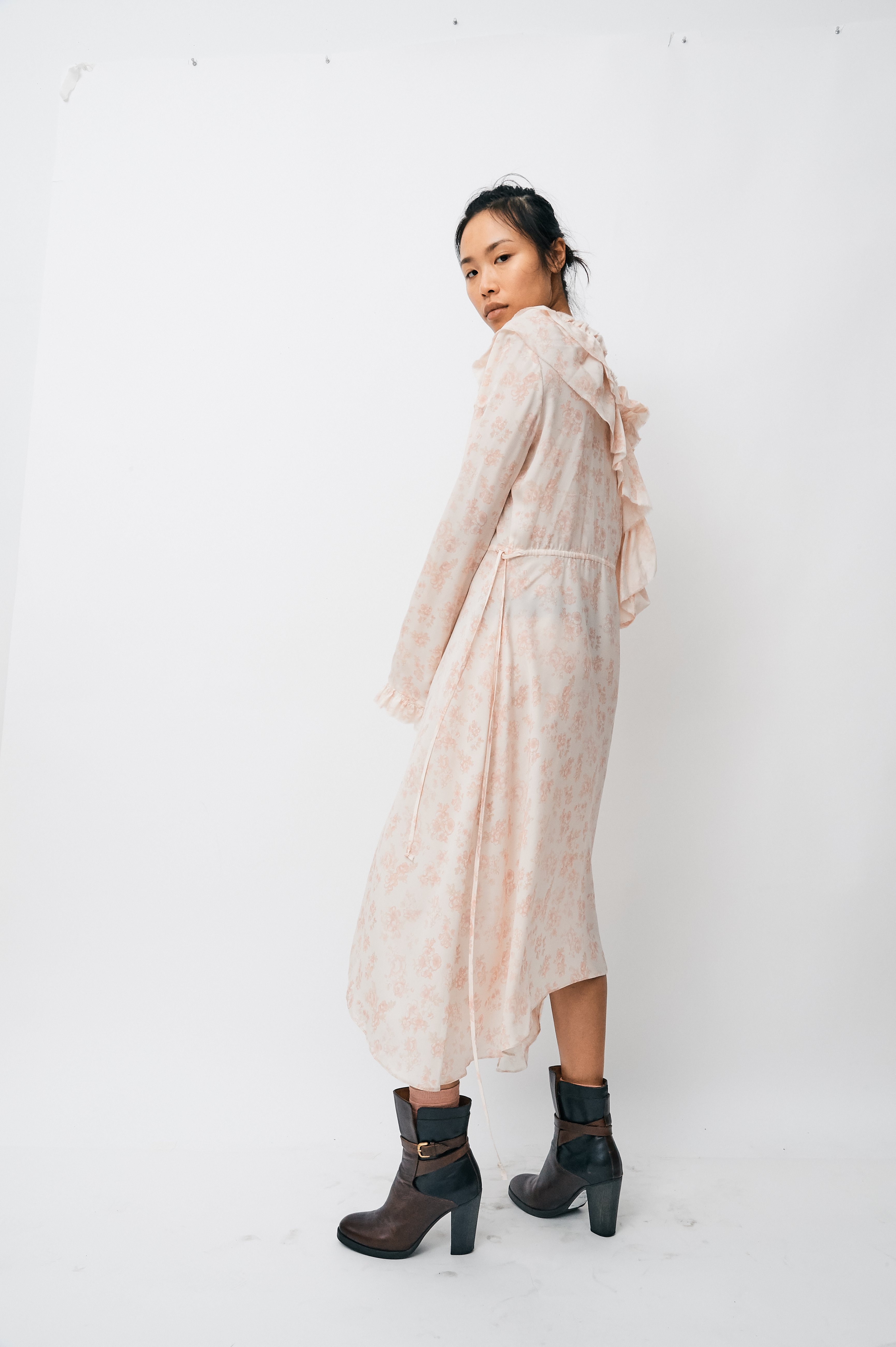 magda butrym pink floral dress Magda Butrym floral-appliqu Sheath Mini Dress | Pink