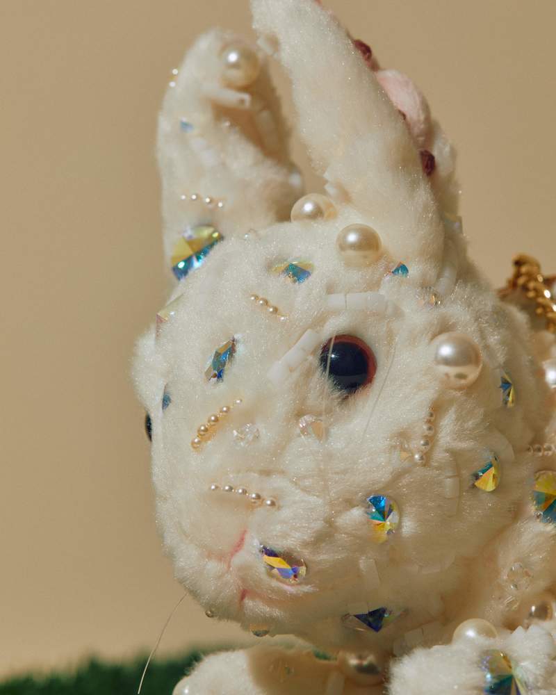 ☆*o様 LOU DE BETOLY baby rabbit beaded ba Lou de Betoly Bunny Handbag - white | Garmentory