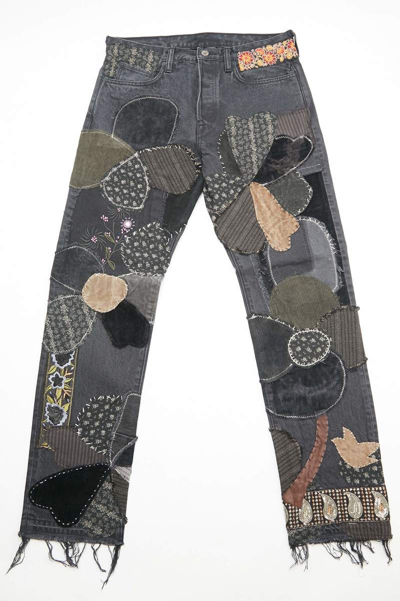 Kapital KOUNTRY 14oz BLACK Denim 5P Monkey Cisco Hippie Insanity  