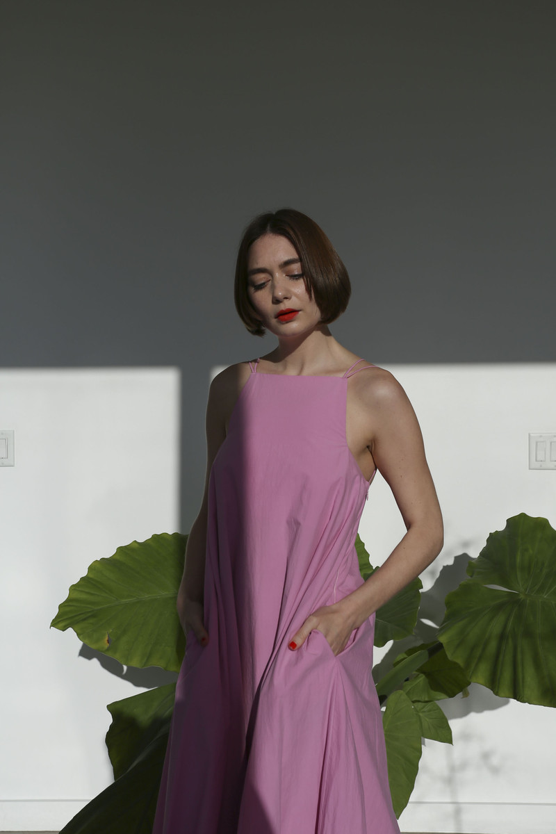 Sayaka Davis Strap Dress in Barragan Pink