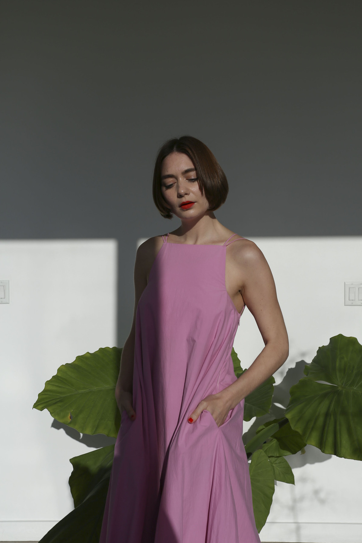Sayaka Davis Strap Dress in Barragan Pink - Image 3 of 4