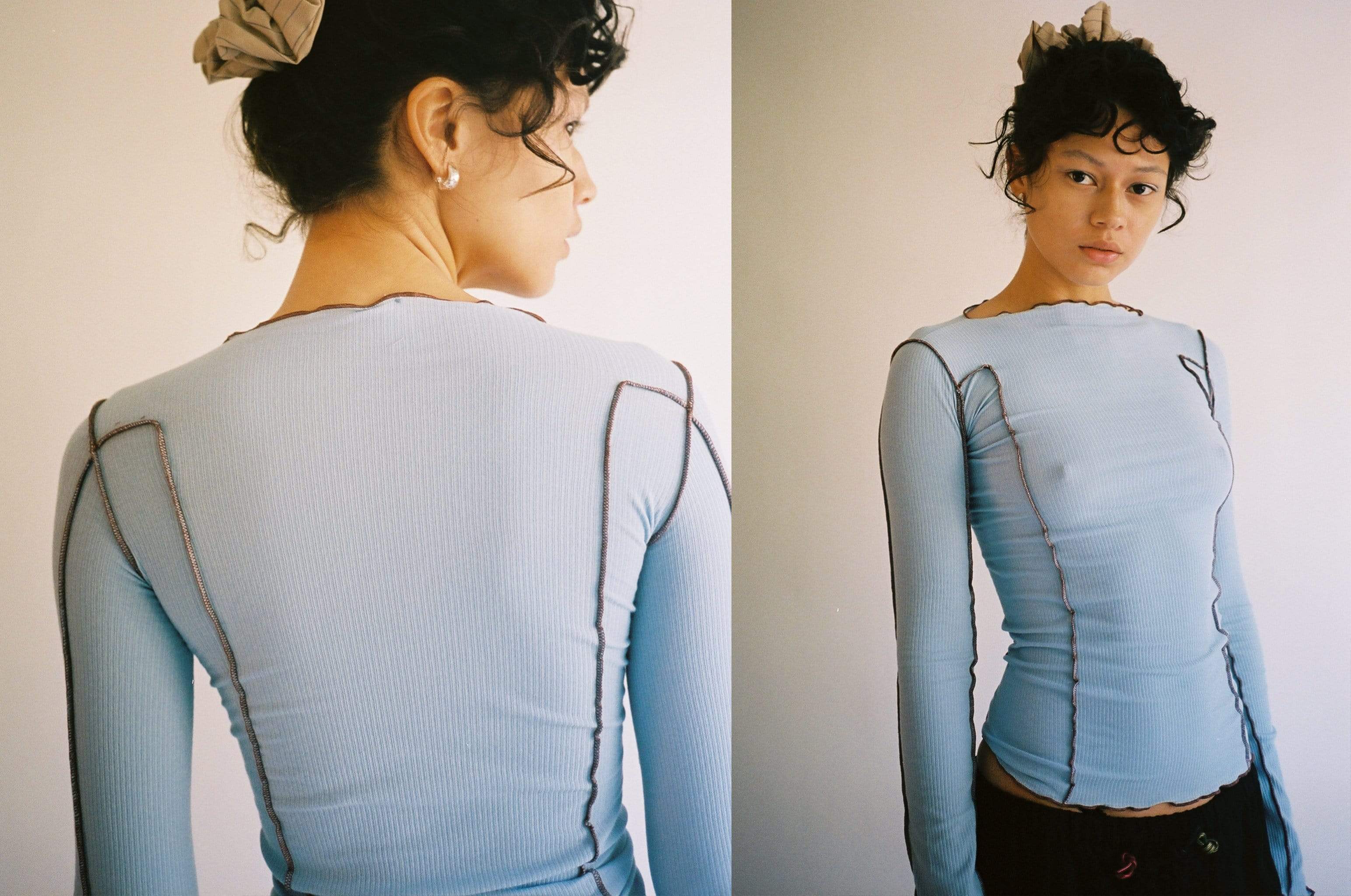 トップス BASERANGE Omato Long Sleeve Tee Omato Long Sleeve Tee in Assortment | Fine organic cotton