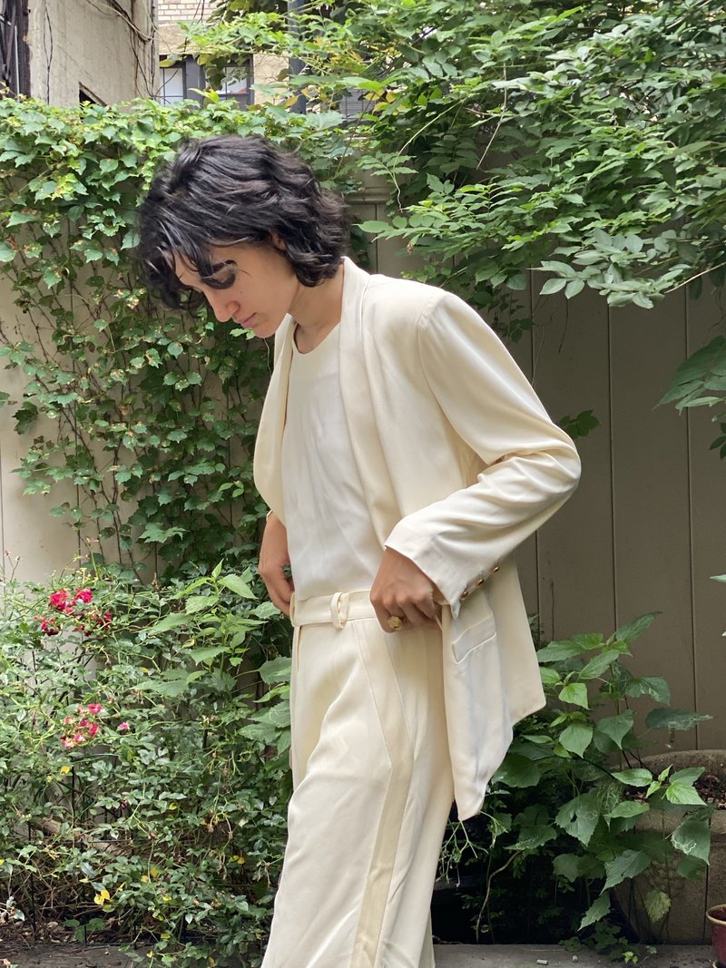 Vintage Sonia Rykiel Tuxedo blazer - Ivory | Garmentory