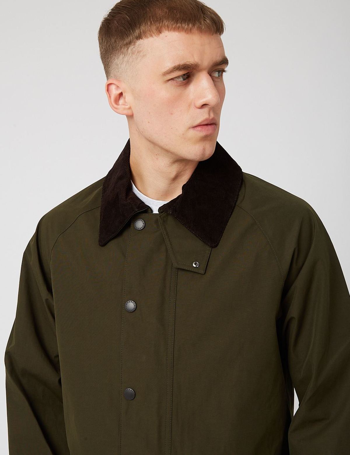 Barbour New Burghley JKT 2layer　sage 38 Barbour Waterproof Slim Burghley Jacket - Sage Green | Garmentory