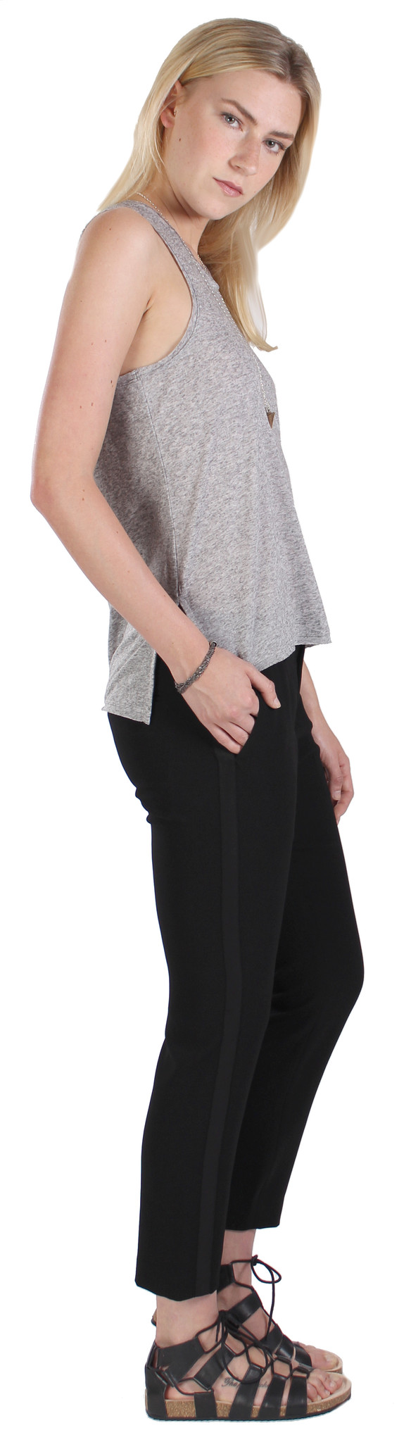 Rag & Bone Hollins Tank in Heather Grey Rag & Bone Hollins Tank in Heather Grey