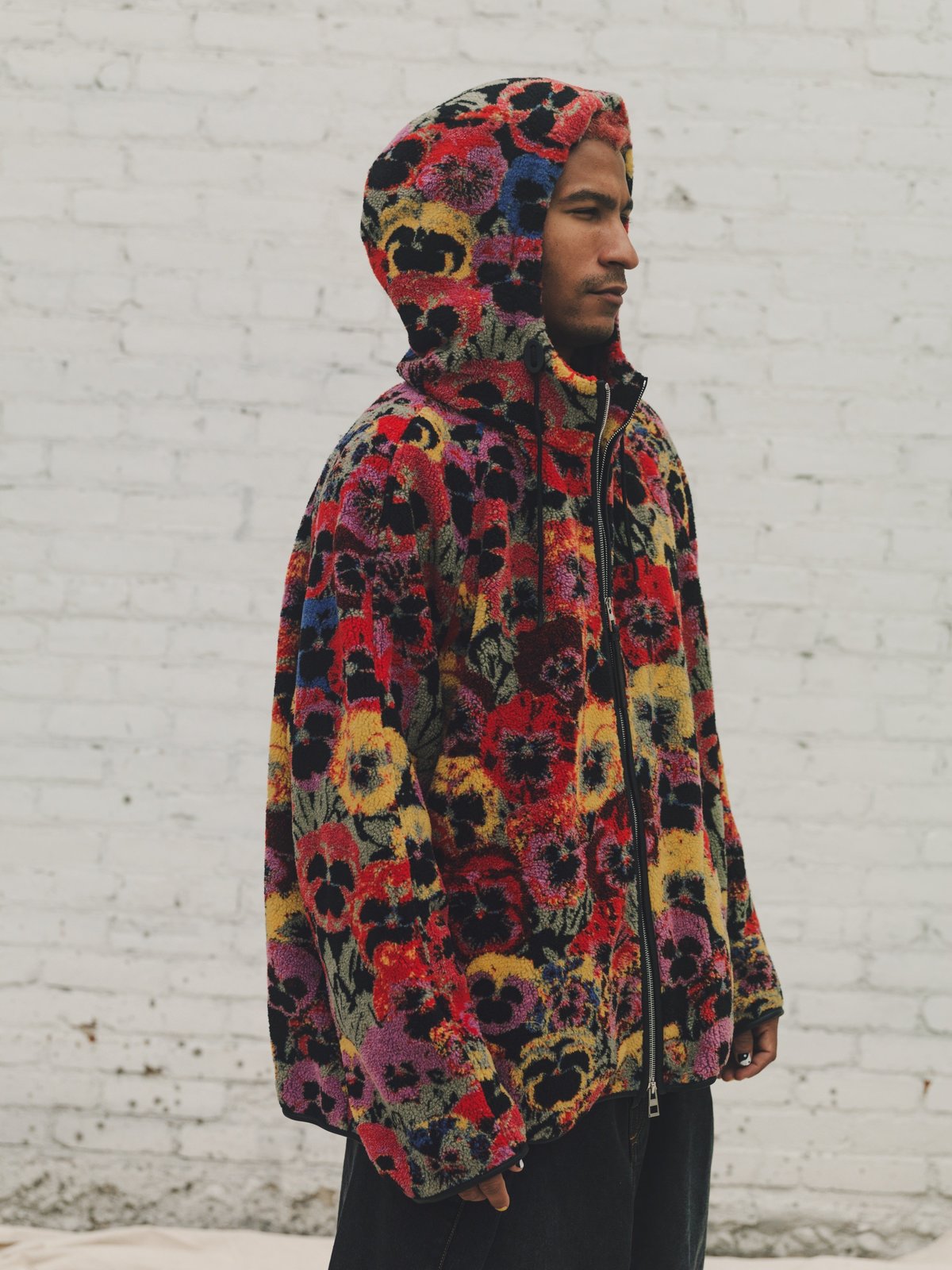 LOEWE Pansy Fleece Hooded Blouson