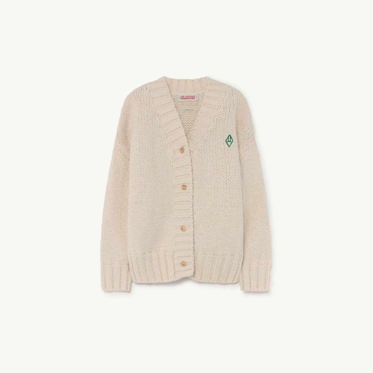 Kids The Animals Observatory Racoon Kid's Cardigan - Raw White - Image 1 of 2