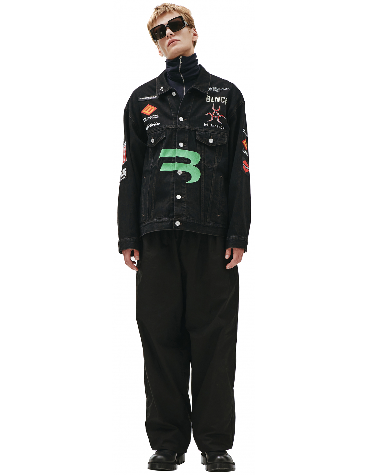Balenciaga Gamer Denim Jacket - Black | Garmentory