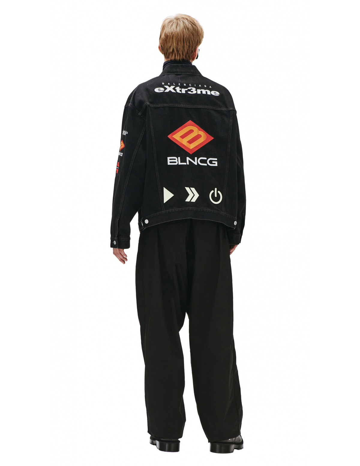 Balenciaga Gamer Denim Jacket - Black | Garmentory