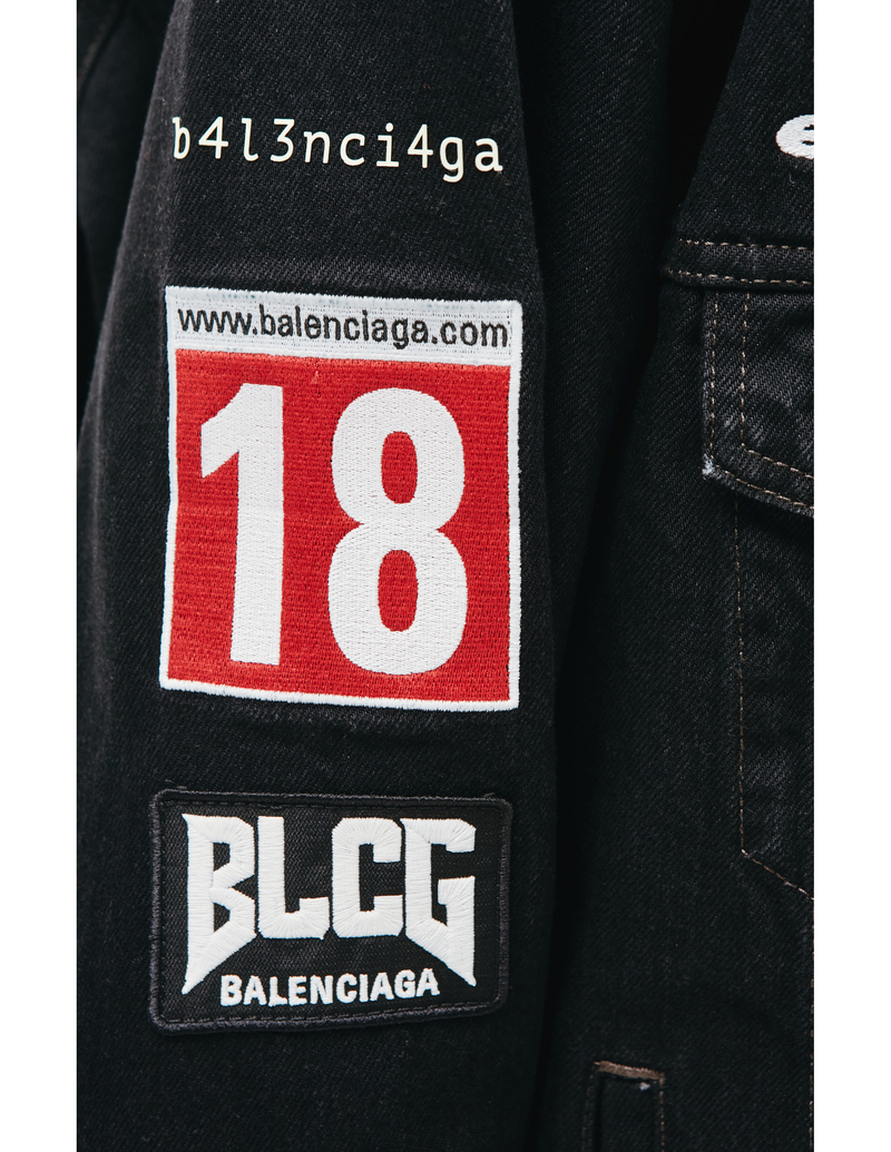 Balenciaga Gamer Denim Jacket - Black | Garmentory