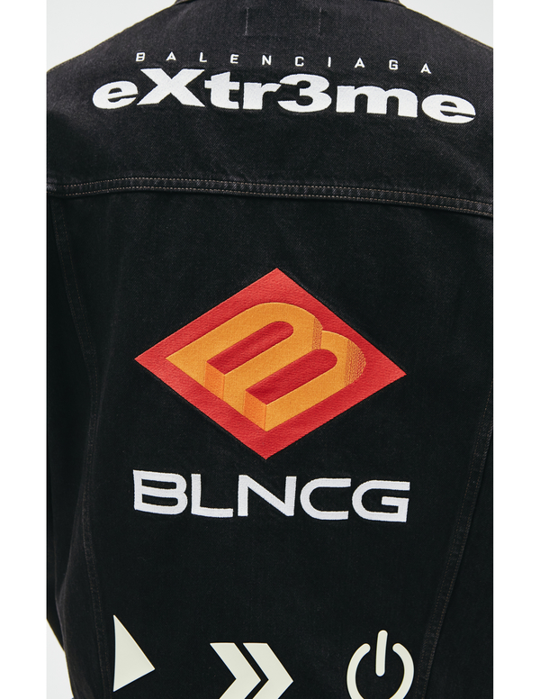 Balenciaga Gamer Denim Jacket - Black | Garmentory