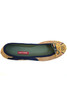 Meher Kakalia Bizi Ballet Flat – Tie Dye Blue with Beige + Lemon - Thumbnail 4