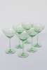 Estelle Colored Glass Set of 6 Mint Martini Glass - Green - Thumbnail 1