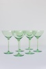 Estelle Colored Glass Set of 6 Mint Martini Glass - Green - Thumbnail 2
