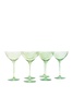 Estelle Colored Glass Set of 6 Mint Martini Glass - Green - Thumbnail 4
