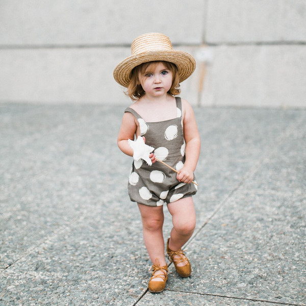 Kid's Rylee & Cru Dots Criss Cross Romper Kid's Rylee & Cru Dots Criss Cross Romper