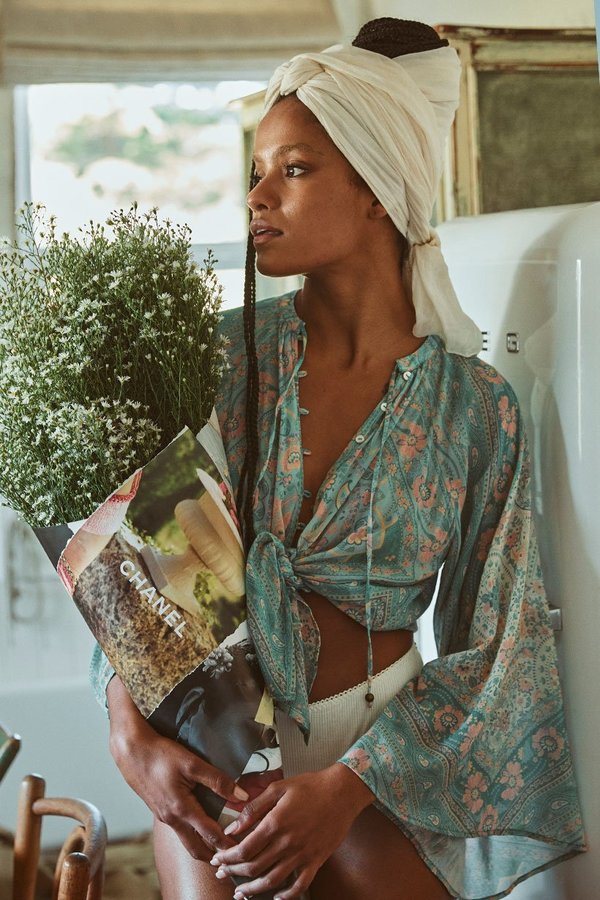 SPELL & THE GYPSY COLLECTIVE Farrah Blouse - Aqua | Garmentory