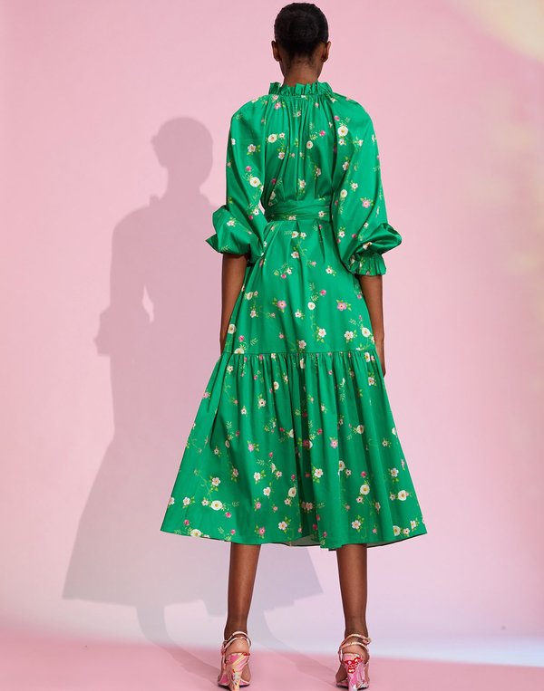 cynthia rowley green dress Cynthia Rowley Garden of Eden Dress (US, Alpha, Large, Regular, Regular,  GRNFL) Green at Amazon Women's Clothing store