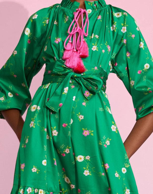 Cynthia Rowley Remi Cotton Dress - Green Floral