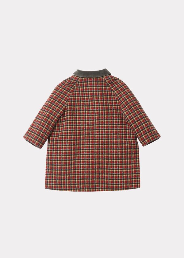 アウター CARAMEL CHEE COAT Kids Caramel Chee Coat - Red Check | Garmentory