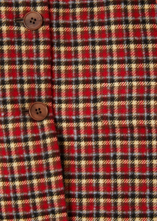 Kids Caramel Chee Coat - Red Check | Garmentory