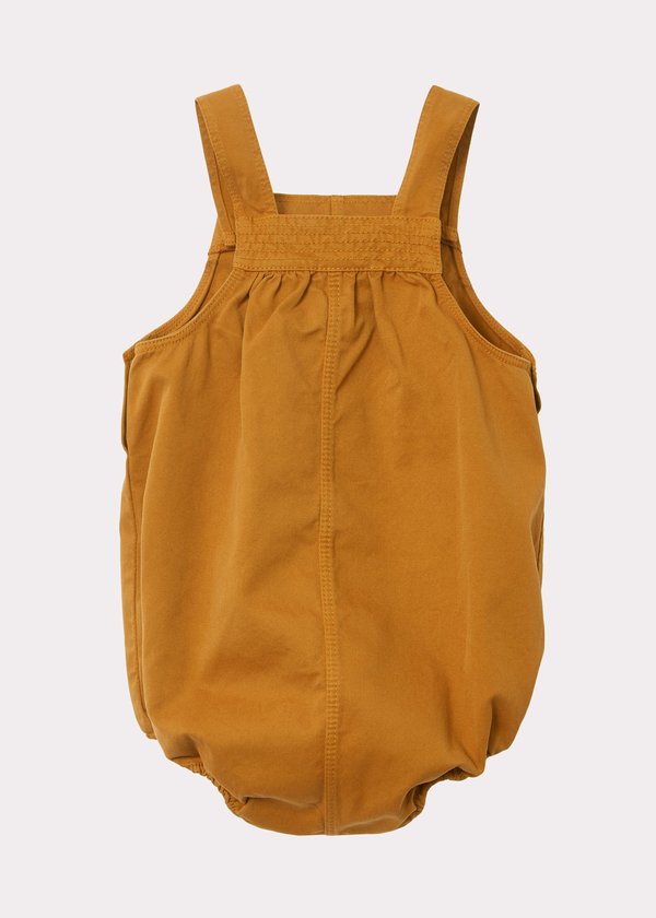 Kids Caramel Flury Baby Romper - Mustard Twill