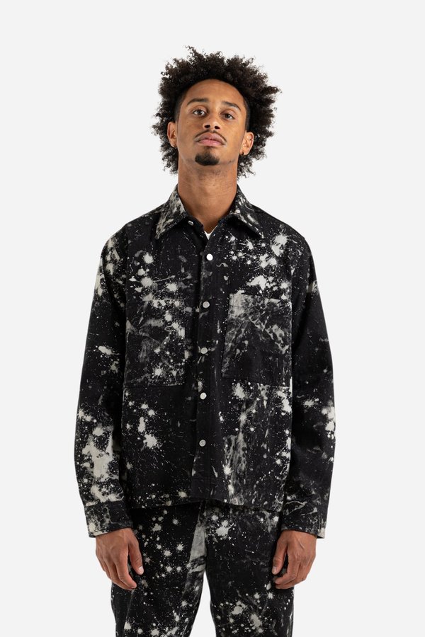 Schnayderman's Workwear Sky Overshirt - Dark Blue/Off White