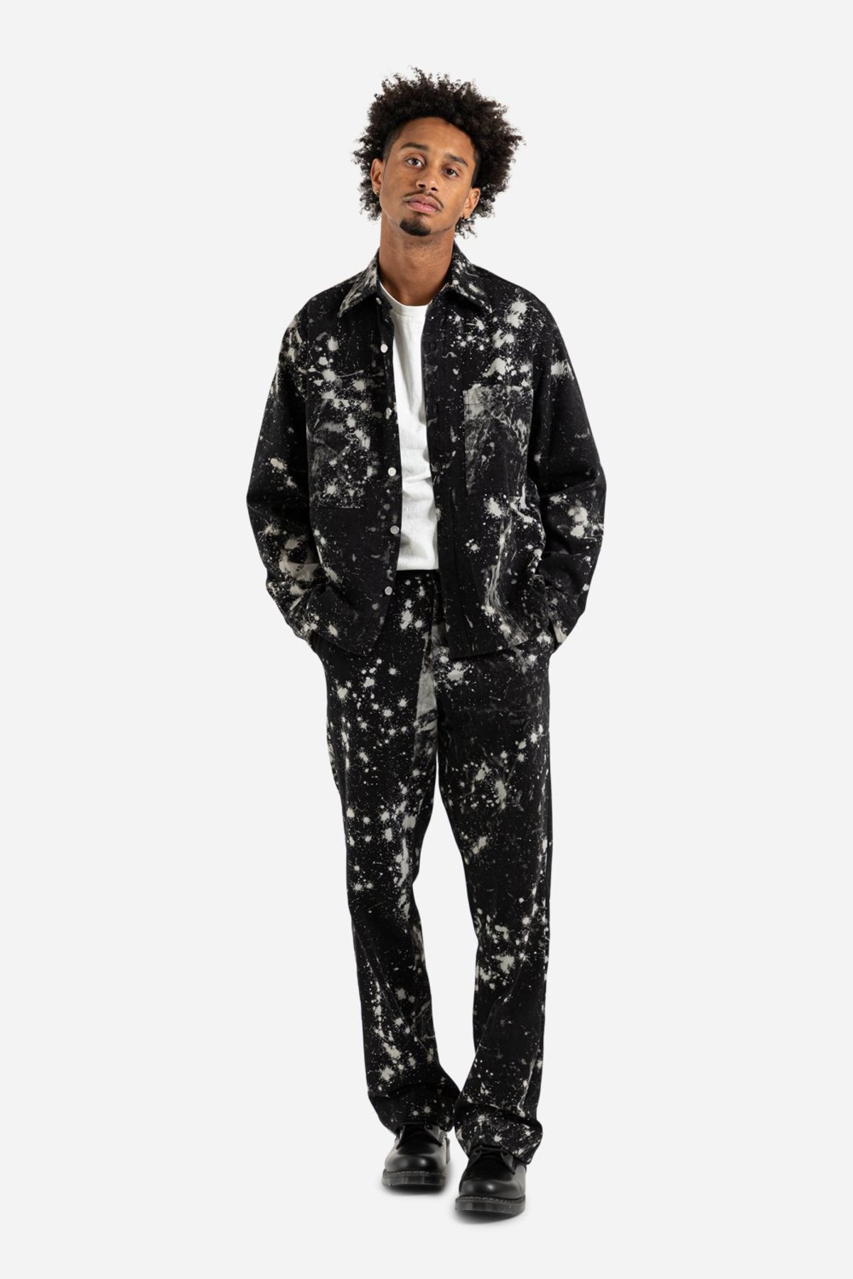 Schnayderman's Workwear Sky Overshirt - Dark Blue/Off White - Image 2 of 7