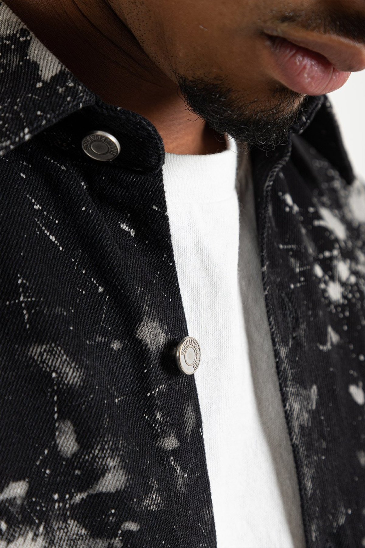 Schnayderman's Workwear Sky Overshirt - Dark Blue/Off White - Image 5 of 7