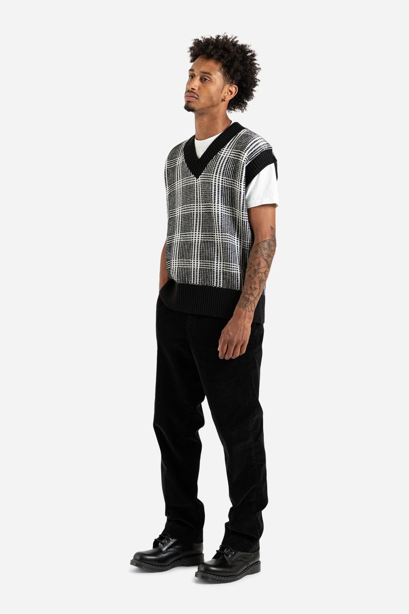 Schnayderman's Wool Check Vest - Black/White