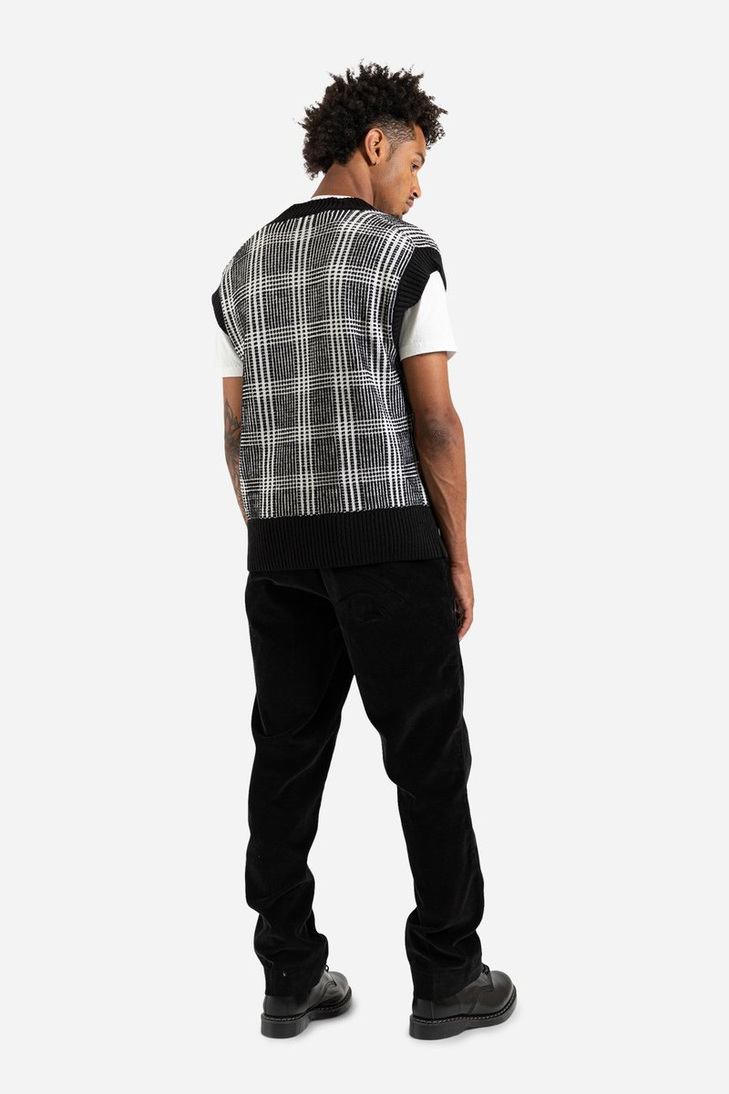 Schnayderman's Wool Check Vest - Black/White