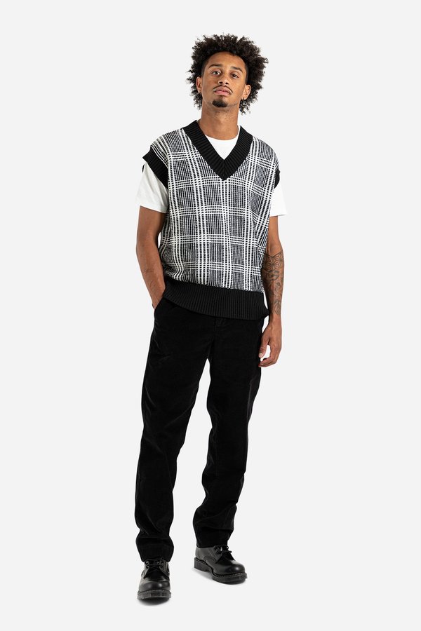 Schnayderman's Wool Check Vest - Black/White
