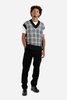 Schnayderman's Wool Check Vest - Black/White - Thumbnail 1